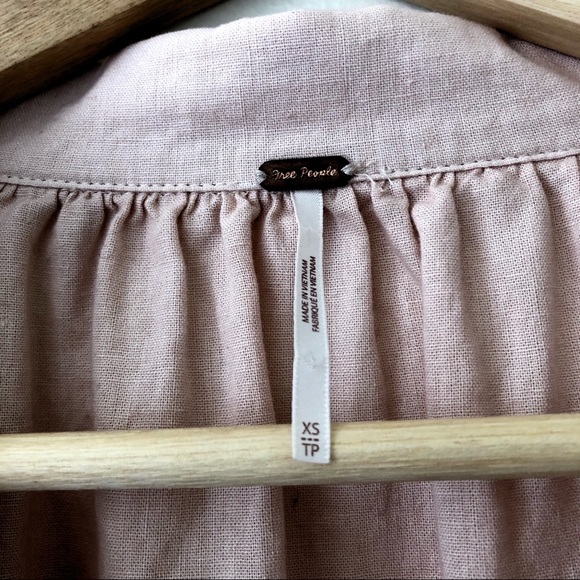 Free People Linen Button Down - Picture 3 of 4